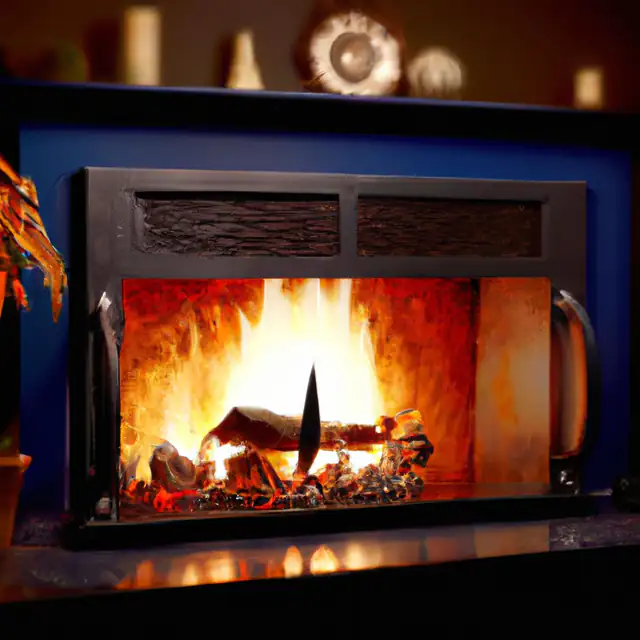 Gas log fire, Newcastle Realistic gas log fire burning in a dark fireplace surround